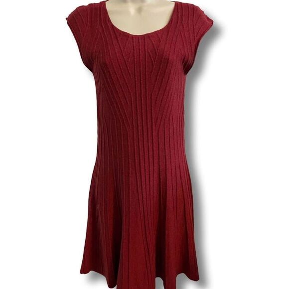 Max Studio Burgundy Sweater Dress. Size XS - Picture 1 of 4